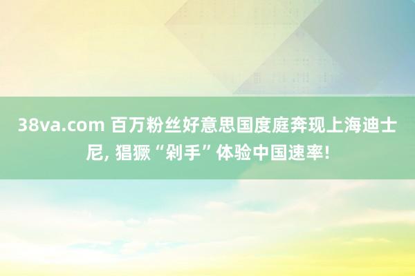 38va.com 百万粉丝好意思国度庭奔现上海迪士尼, 猖獗“剁手”体验中国速率!